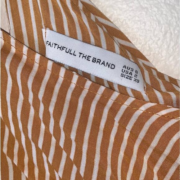 Faithfull the Brand Gaia Orange Striped Romper - Picture 6 of 9